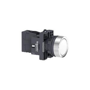 施耐德白色XA2塑料系列直径22mm带1常开触点自锁定平头按钮
