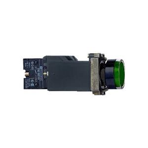 施耐德 绿色 XB2B金属系列 XB2BW33M1C 开孔直径 22mm 1NO 圆平头 弹簧复位 带灯按钮