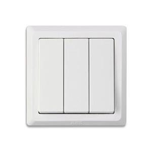 ABB AE103 暗装 白色 三开 单控 墙壁开关（AE德逸）