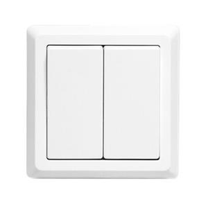 ABB AE106 暗装 白色 二开 双控 墙壁开关（AE德逸）